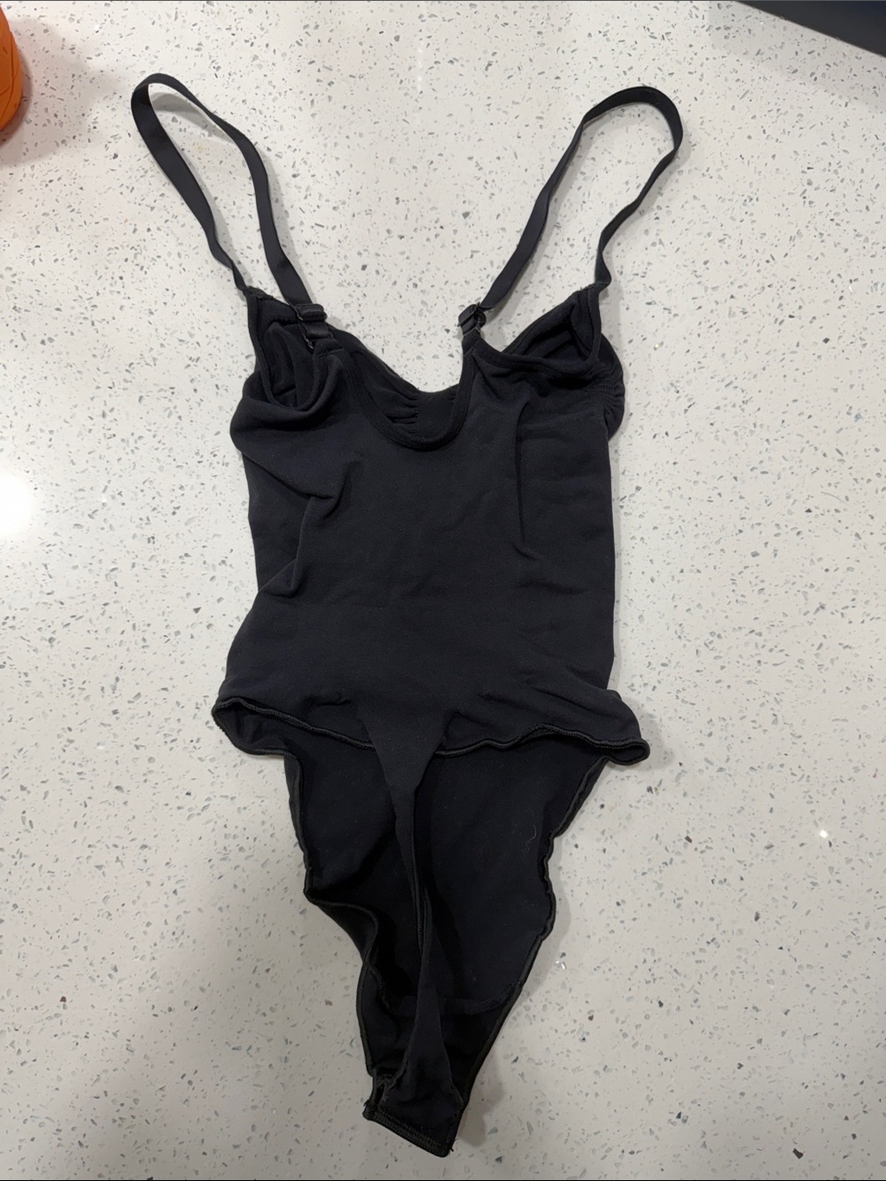 SKIMS Black Seamless Scoop Neck Bodysuit - Picture 2 of 3